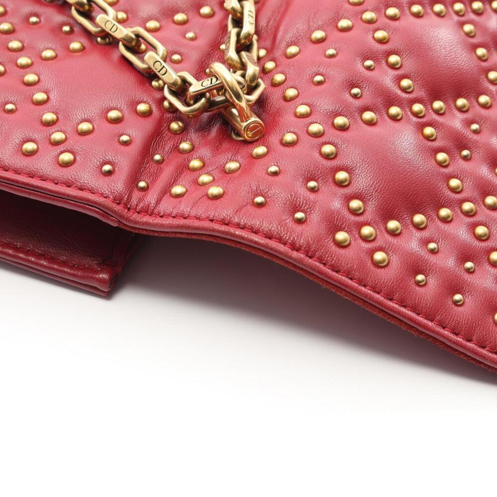 CHRISTIAN DIOR Red Leather Shoulder Bag - Picture 7 of 9